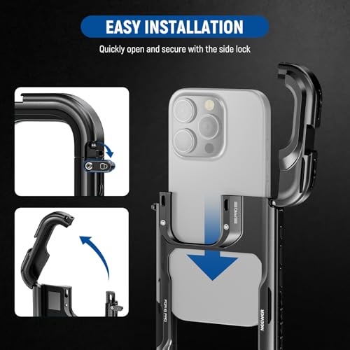 Cage, Quick Release Video Rig Phone Stabilizer Compatible with iPhone 16 Pro