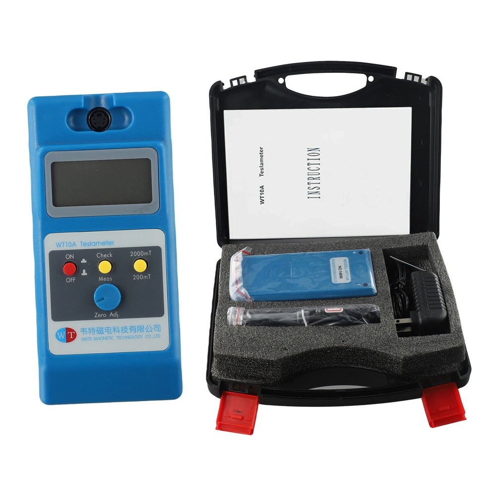 Handheld WT10A Magnetic Field Tester Gauss Meter with Ns Function Probe