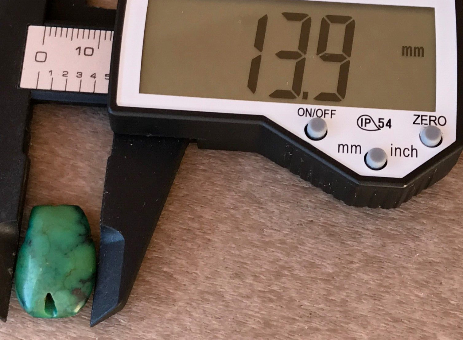 RARE ANTIQUE VERY OLD TIBETAN TURQUOISE BEAD - BEAUTIFUL WORN PATINA!