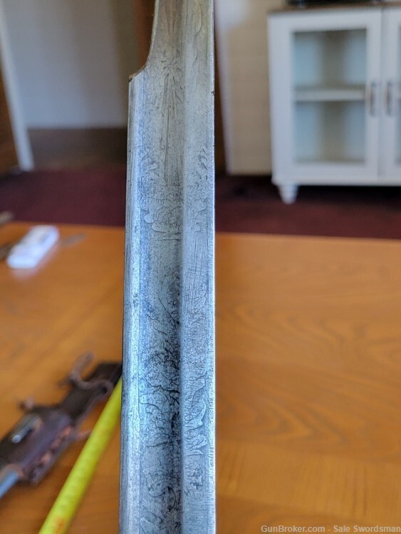 Modified Eagle Head Bowie Knife with Scabbard and Frog Used