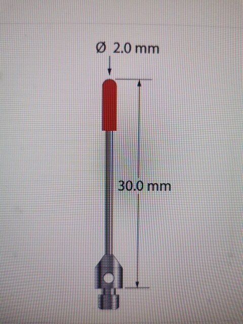 Q-Mark M3 Inspection Stylus With 2.0mm Ruby Ball TM3-2030B