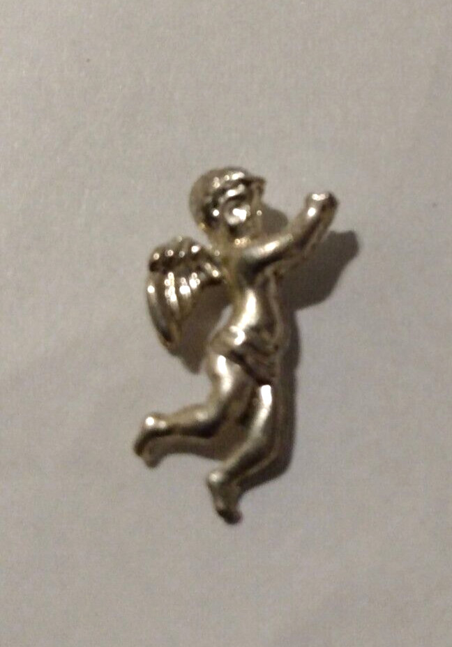 Small Silvertone Cherub Angel Tack Pin