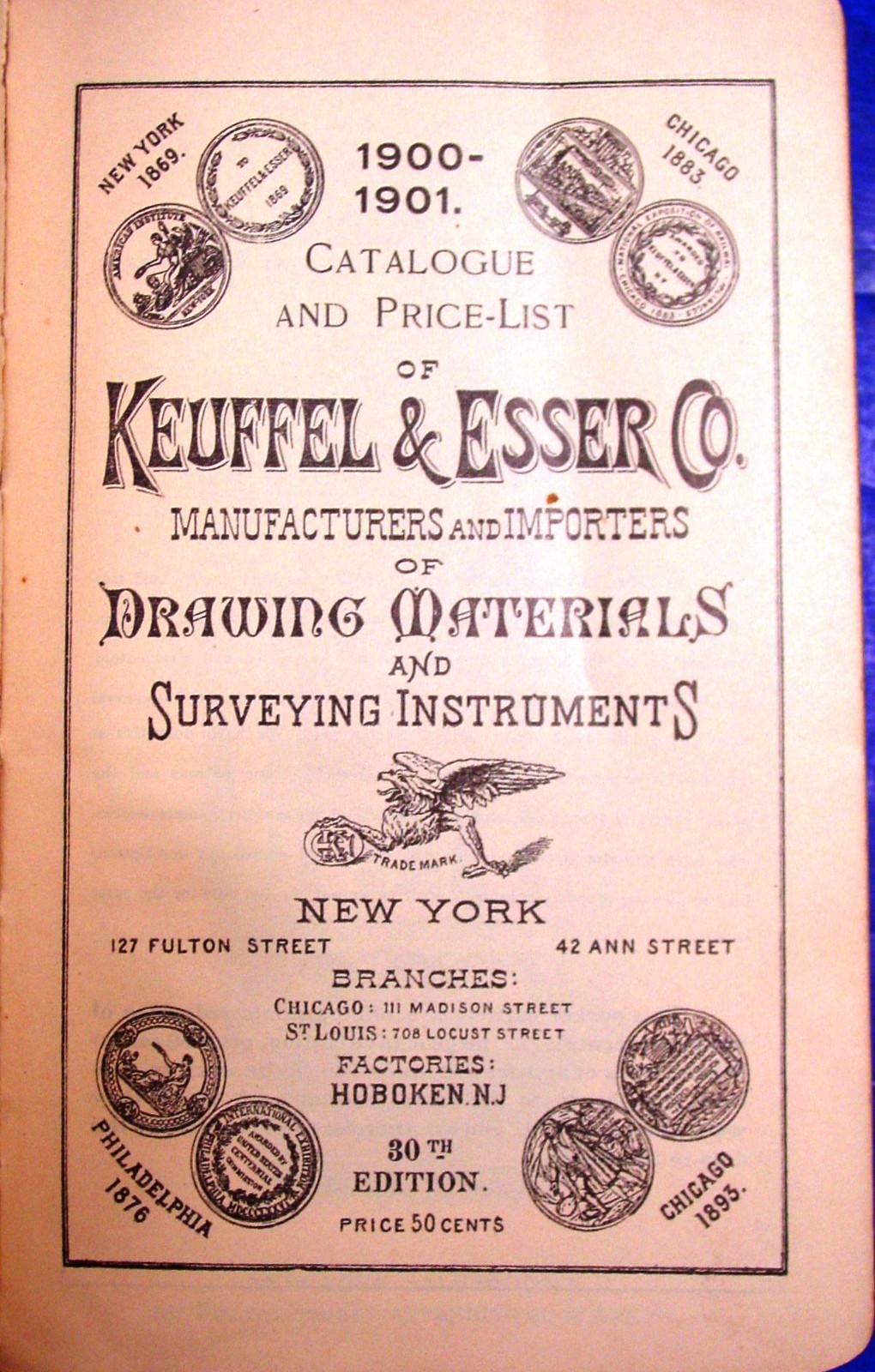 1901 Keuffel Esser Surveying & Drafting Insts. Catalog