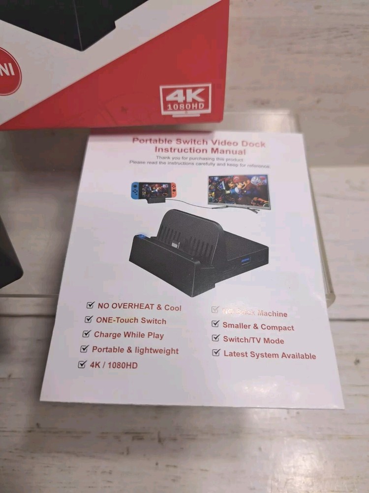 Docking Station for Switch Portable Charging Stand and HDMI Adapter with...