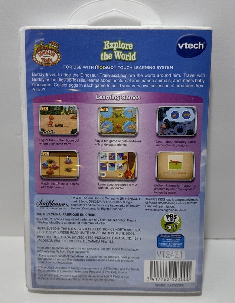 Vtech MobiGo Software Cartridge - Dinosaur Train- Explore The World BN5