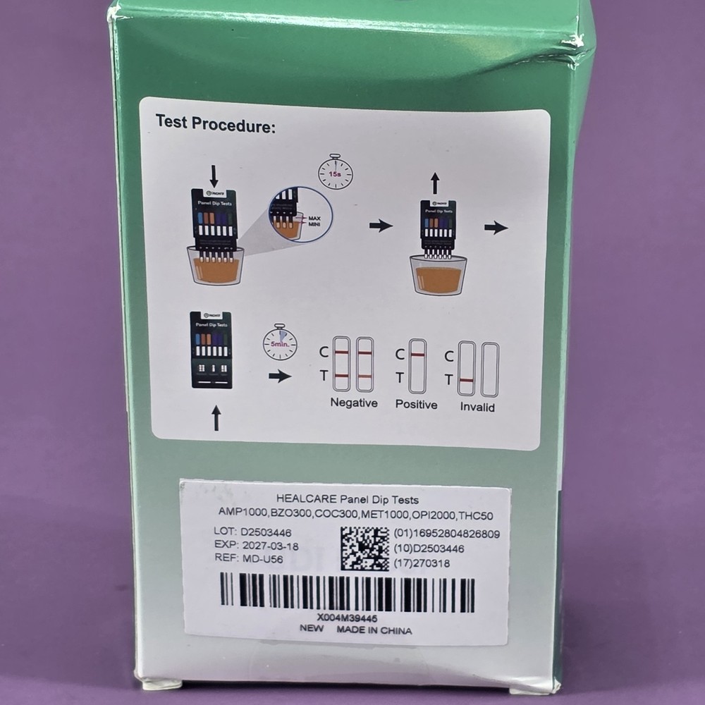 (5 pack) 6 Panel Urine Multi-Drug Test Dip Card