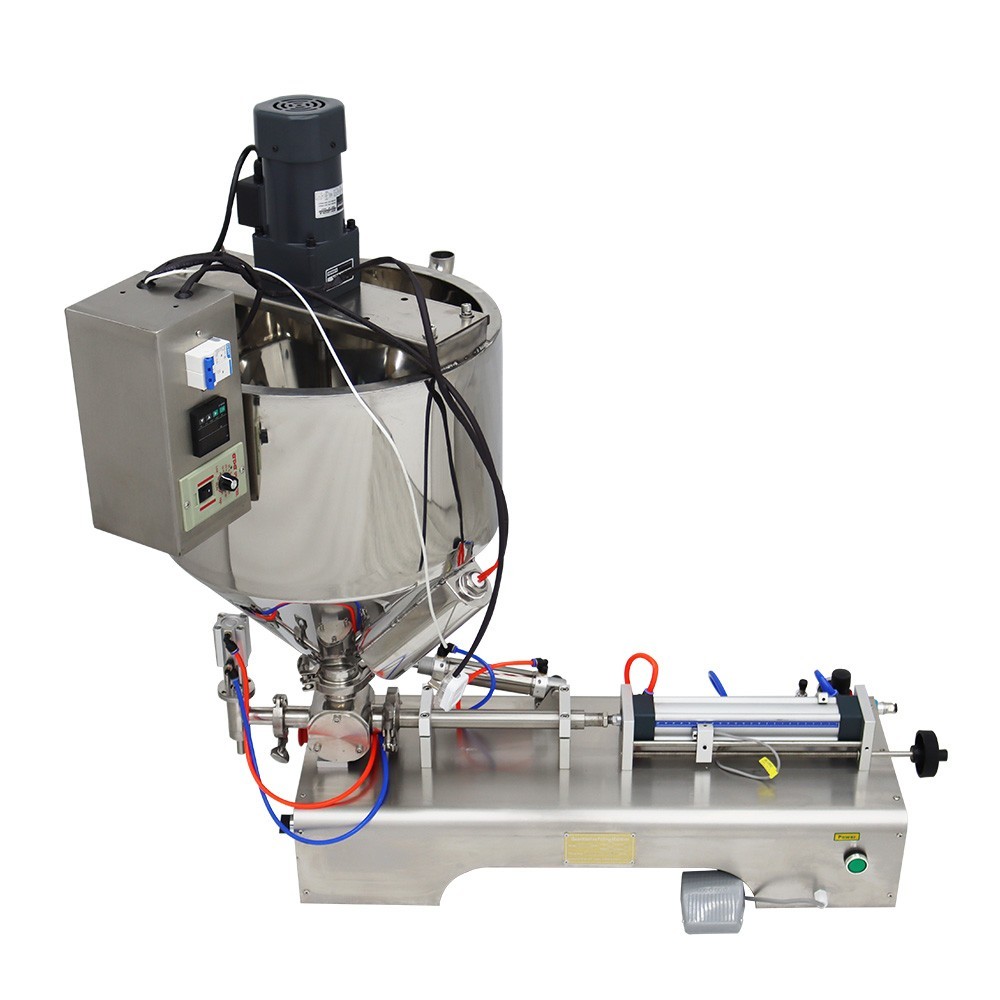 Single Head 5-50ml Paste Liquid Heating Stirring Filling Machine 110V Pneumatic