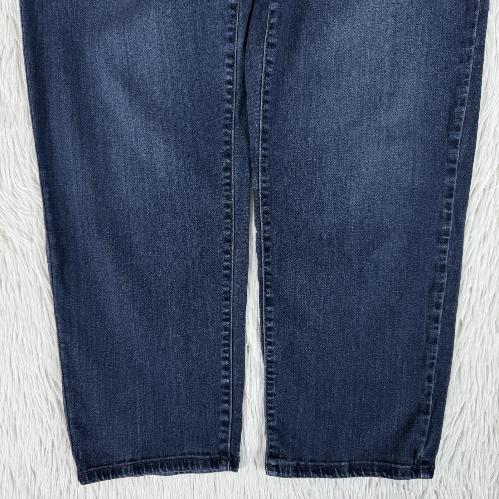 Liverpool Blue Dark Wash High Waisted The Slim Straight Denim Jeans Women's 20W