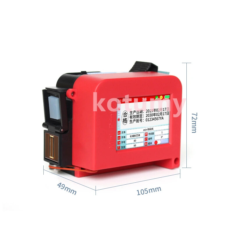 Mini Label Coding Machine Production Date Batch Number QR Code Inkjet Printer