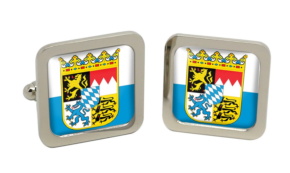 Bavaria (Germany) Square Cufflink in Chrome Box