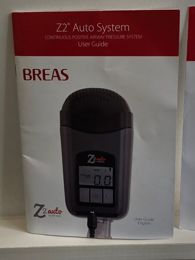 Breas Z2 Auto CPAP Patient Quick Start Guide & User Guide In English