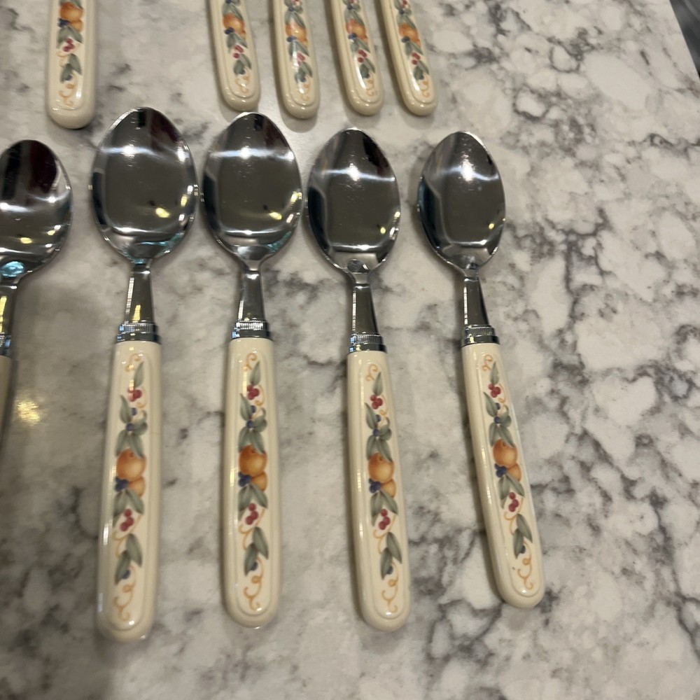 20 Piece CORELLE Pattern ABUNDANCE Fruit FLATWARE Silverware KNIFE Spoon FORK