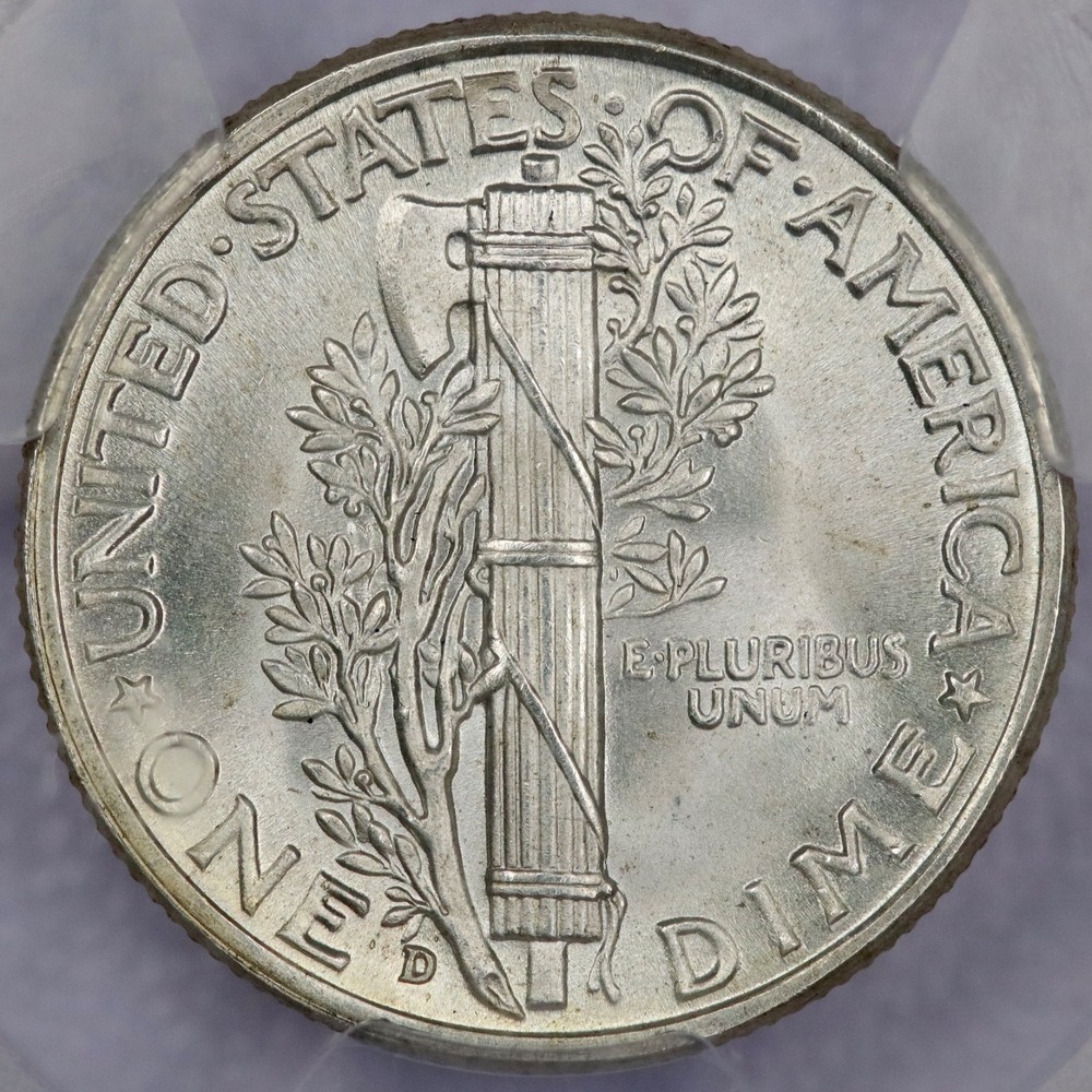 1943-D 10c Mercury Dime - PCGS MS 67 FB