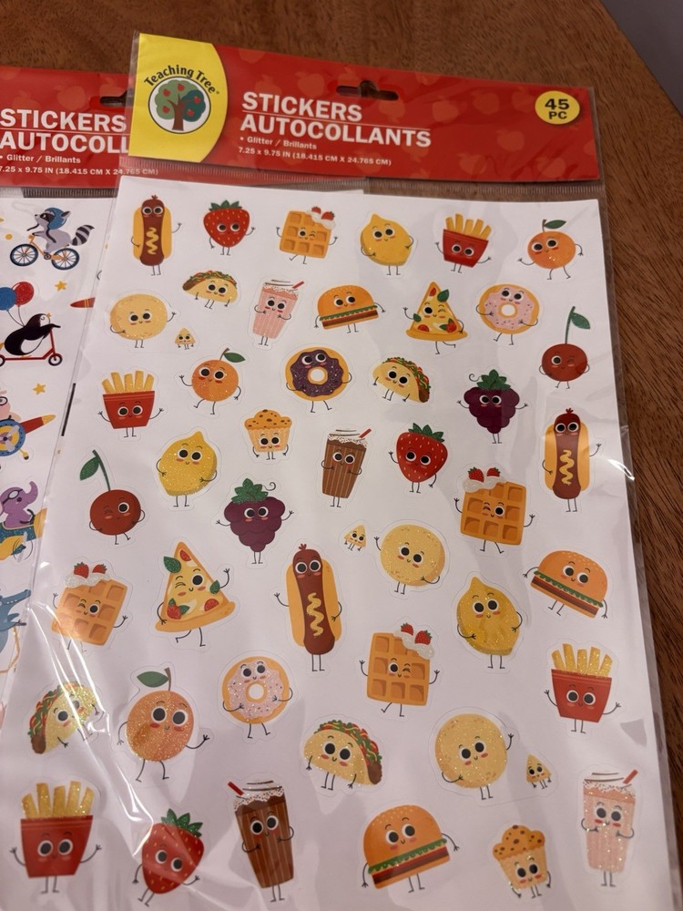 Teaching Tree Assorted Animals Stickers 300 Pcs Plus 3-45 Pc Packs