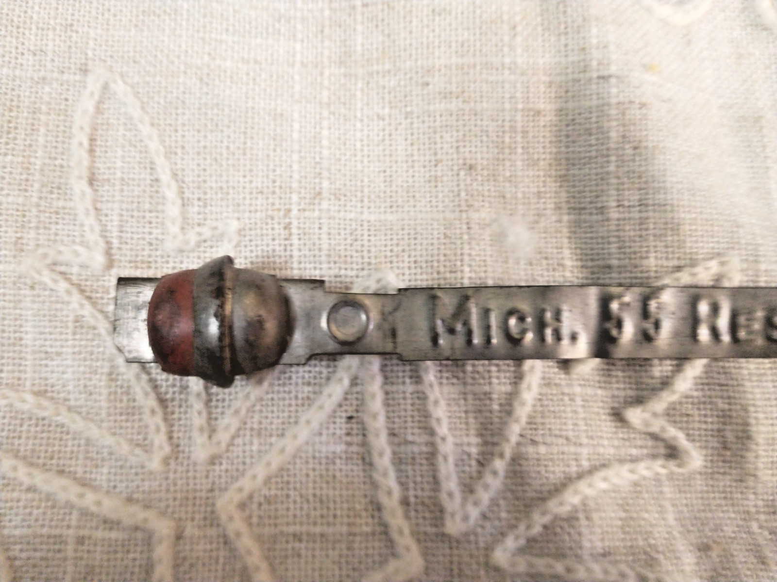 Vintage 1955 Michigan Deer Game Tag Metal Hunting License X-29522