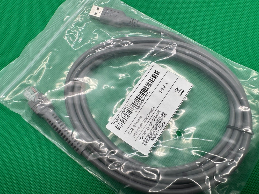10pc Zebra DS2208 Barcode Scanners CBA-2208-UNS2 Cable 2 Meter（D42）
