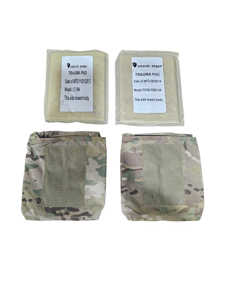 (2) OCP USGI Side Plate Pouches With LEVEL IIIA inserts Set #1