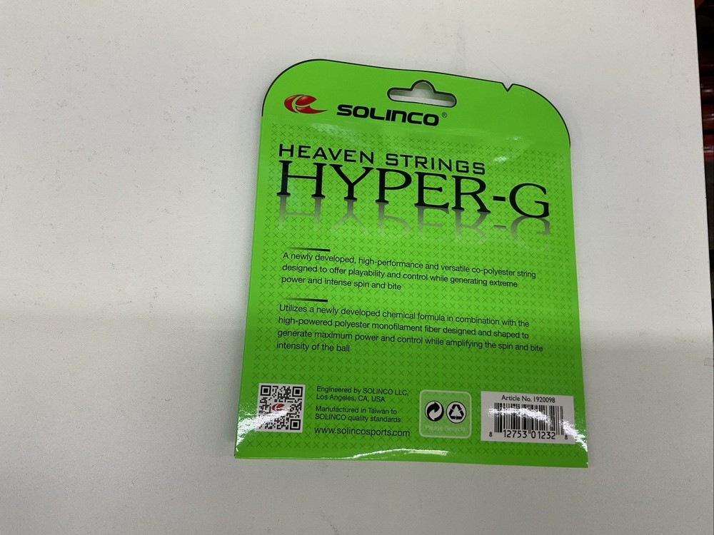 3 Pack Solinco Hyper-G 16g/1.30mm Polyester Green
