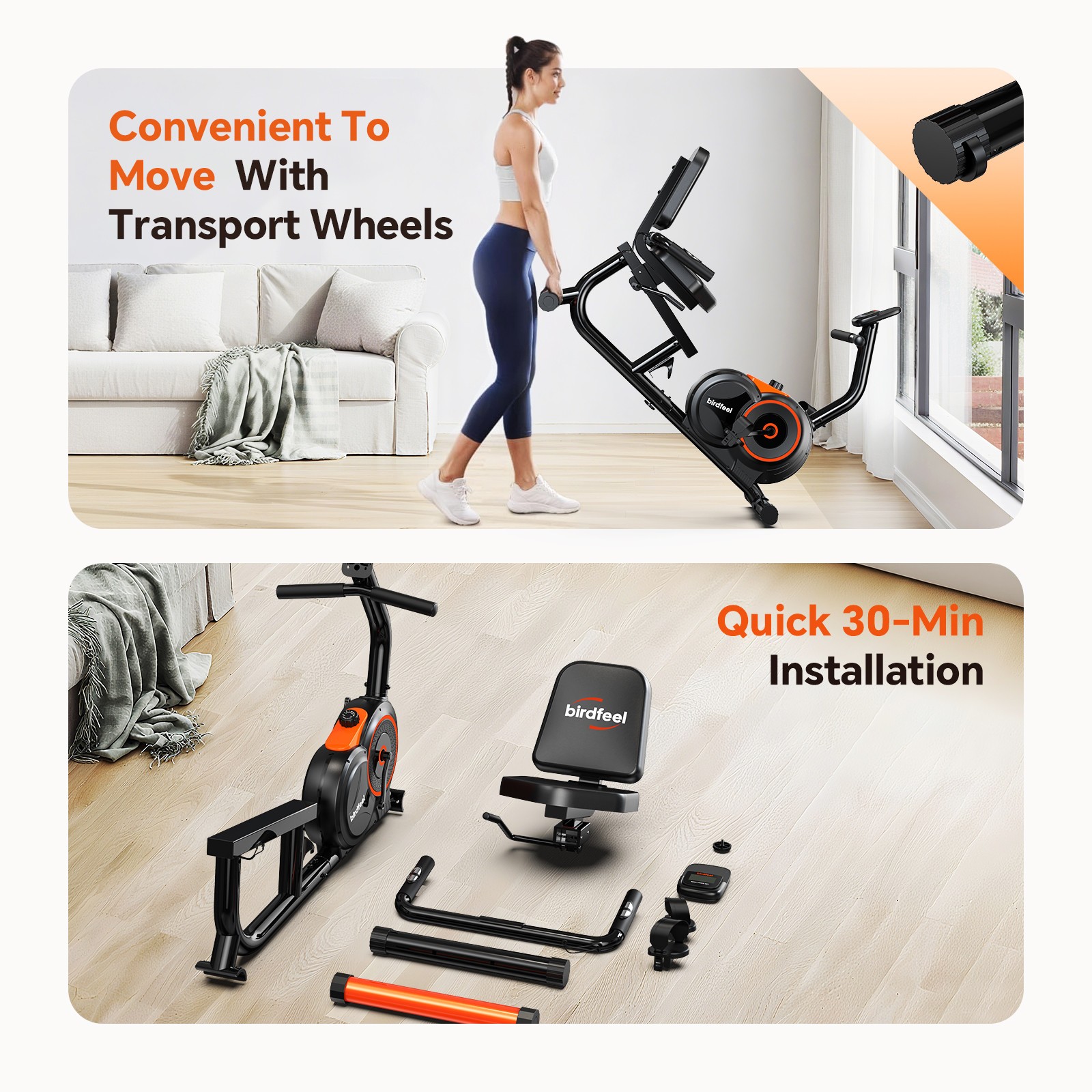 Indoor Recumbent Exercise Bike Stationary Bike Cardio Workout Bike Fitness Bike