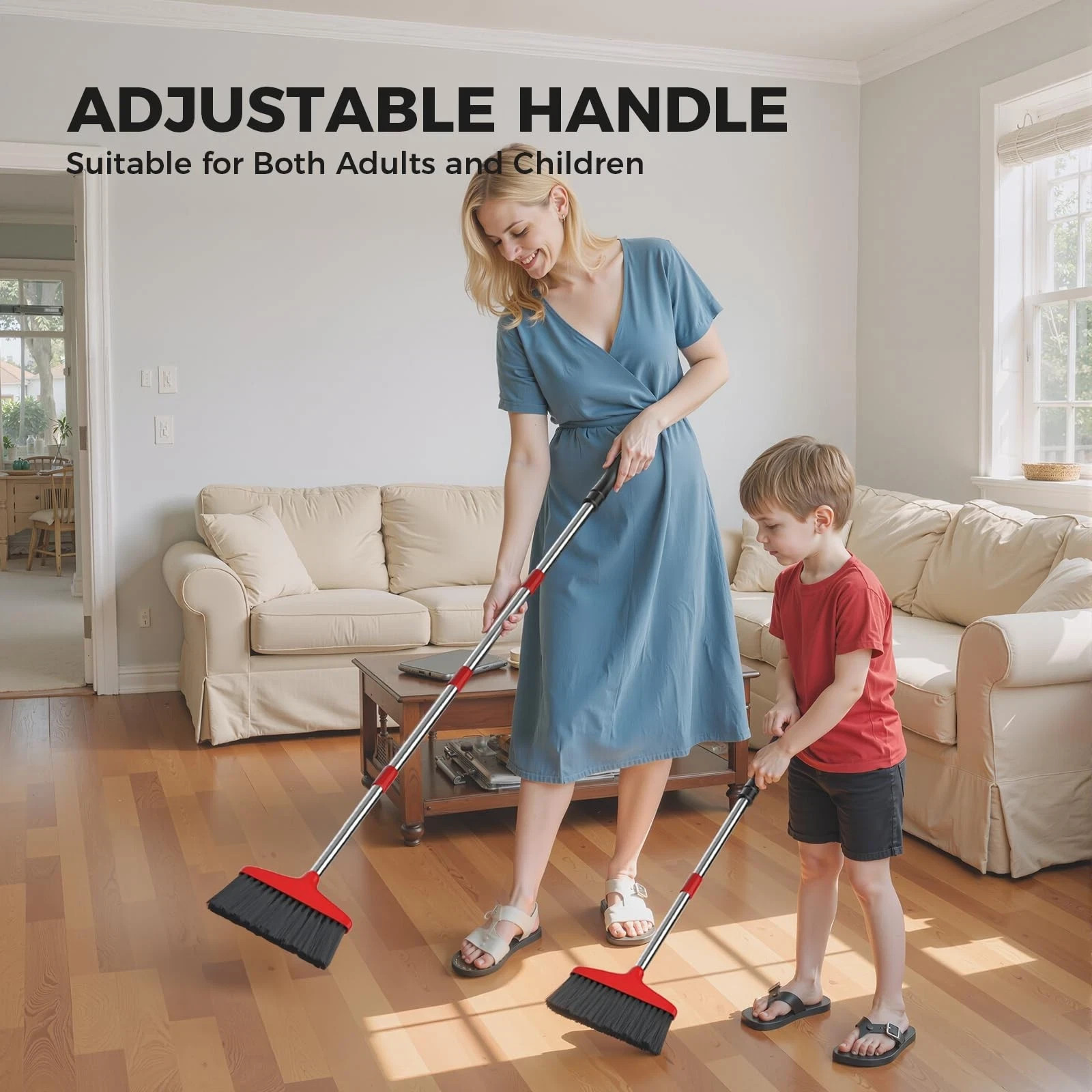 Handy Broom, Indoor/Outdoor Brooms, Duty Kitchen Broom, for Home Garage Kitch