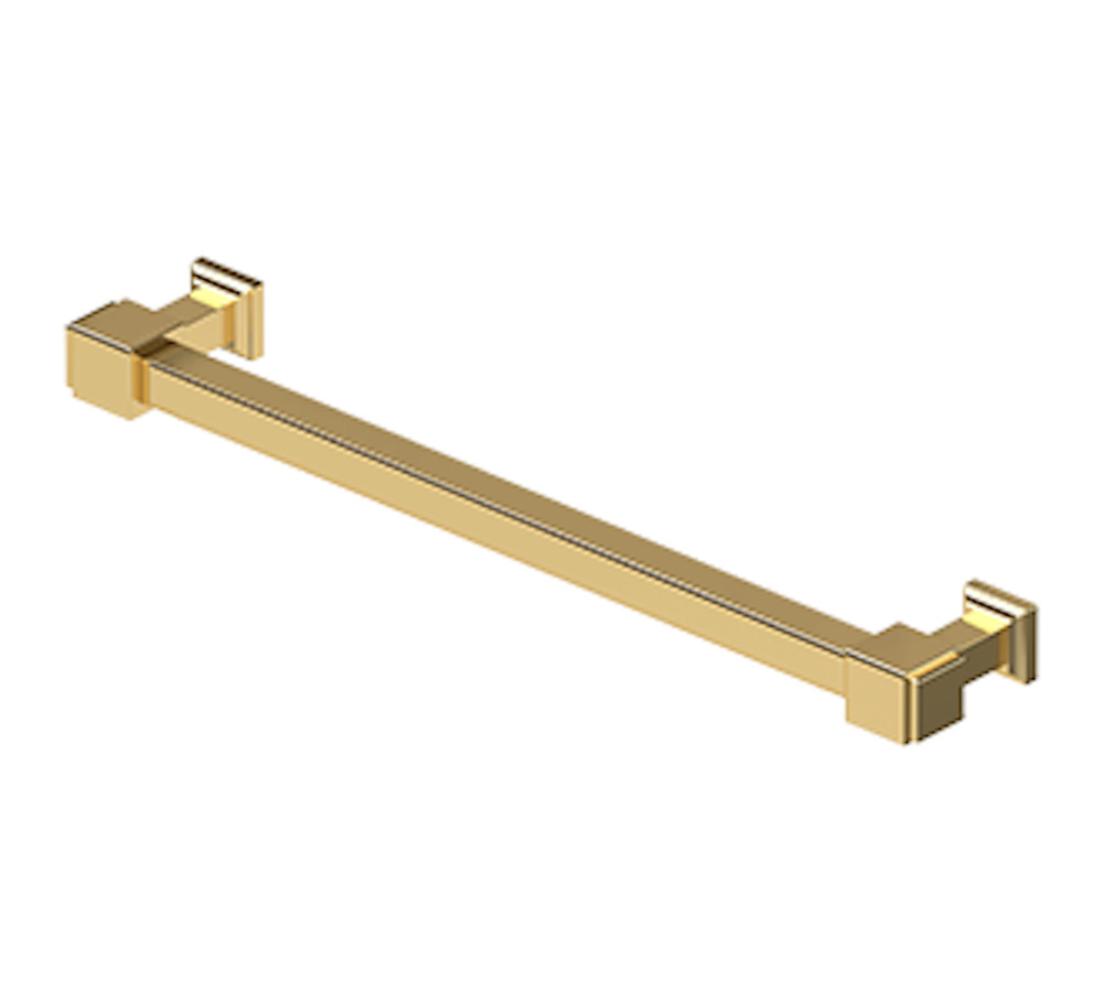 Decorative Cabinet Pull 8", Manhattan, Solid Brass in PVD Polished Brass