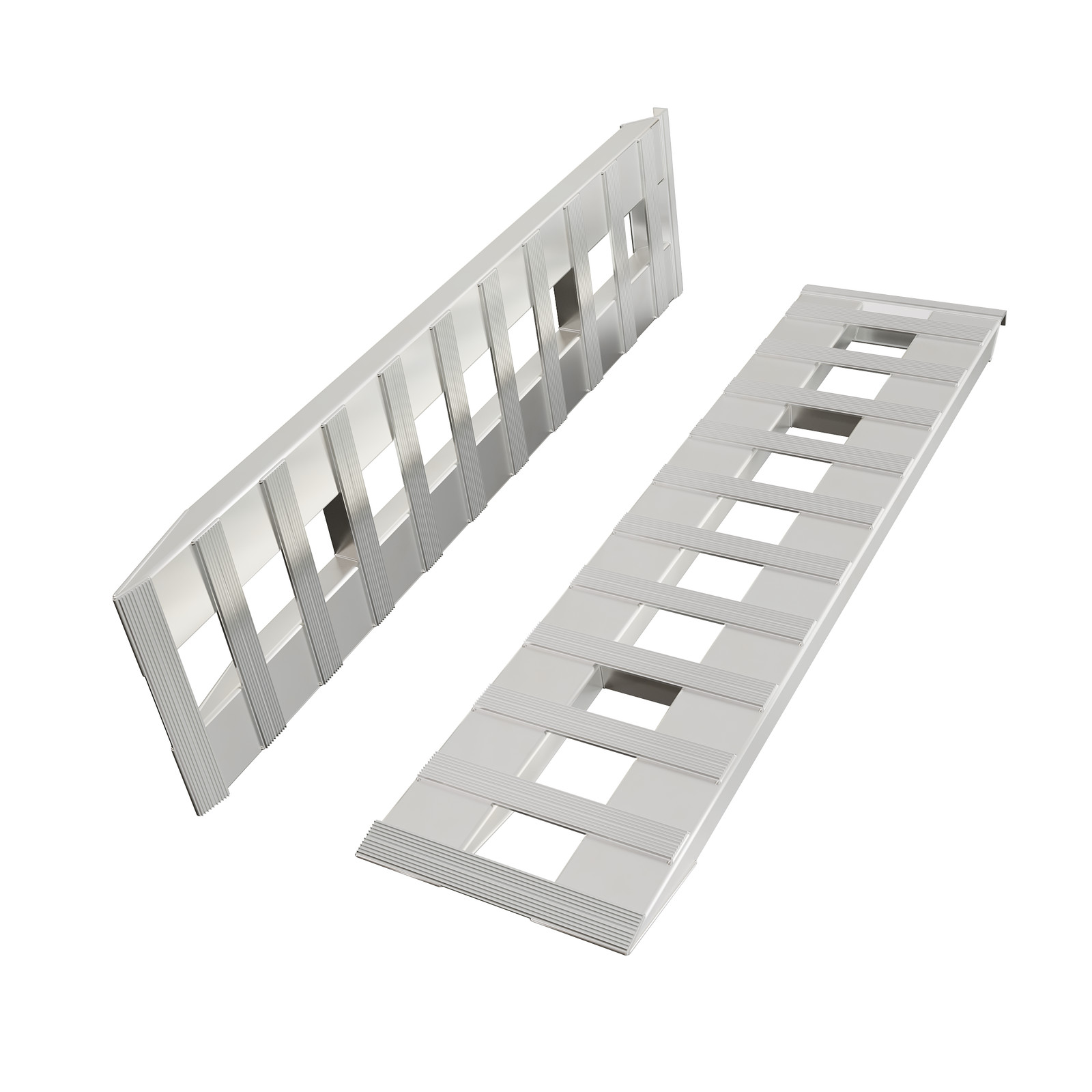 Pair Aluminum 6800LBS Hook End Ramps For Truck Car Auto Trailer 60''X15''