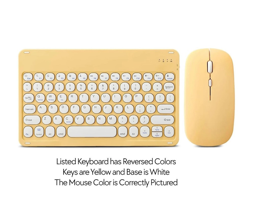 Keyboard & Mouse - WideCompatibility - White/Yellow & White/Blue