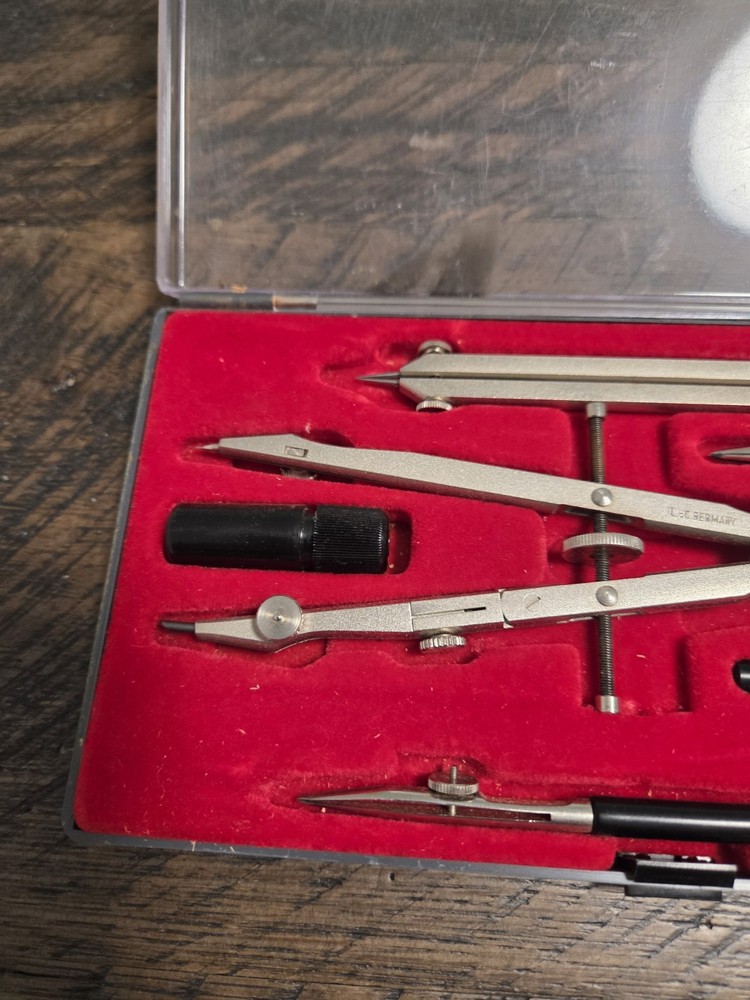 Vintage L-C Germany Drafting Tool Kit Made In Germany