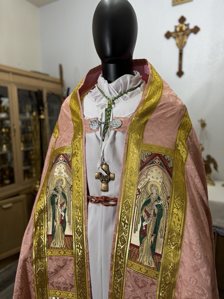 ROSE COPE VESTMENT CHASUBLE WITH STOLE