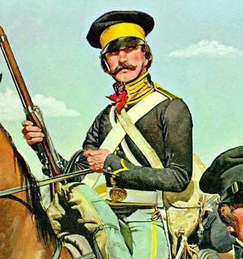 White Buff Leather Cavalry Carbine Sling with Clip