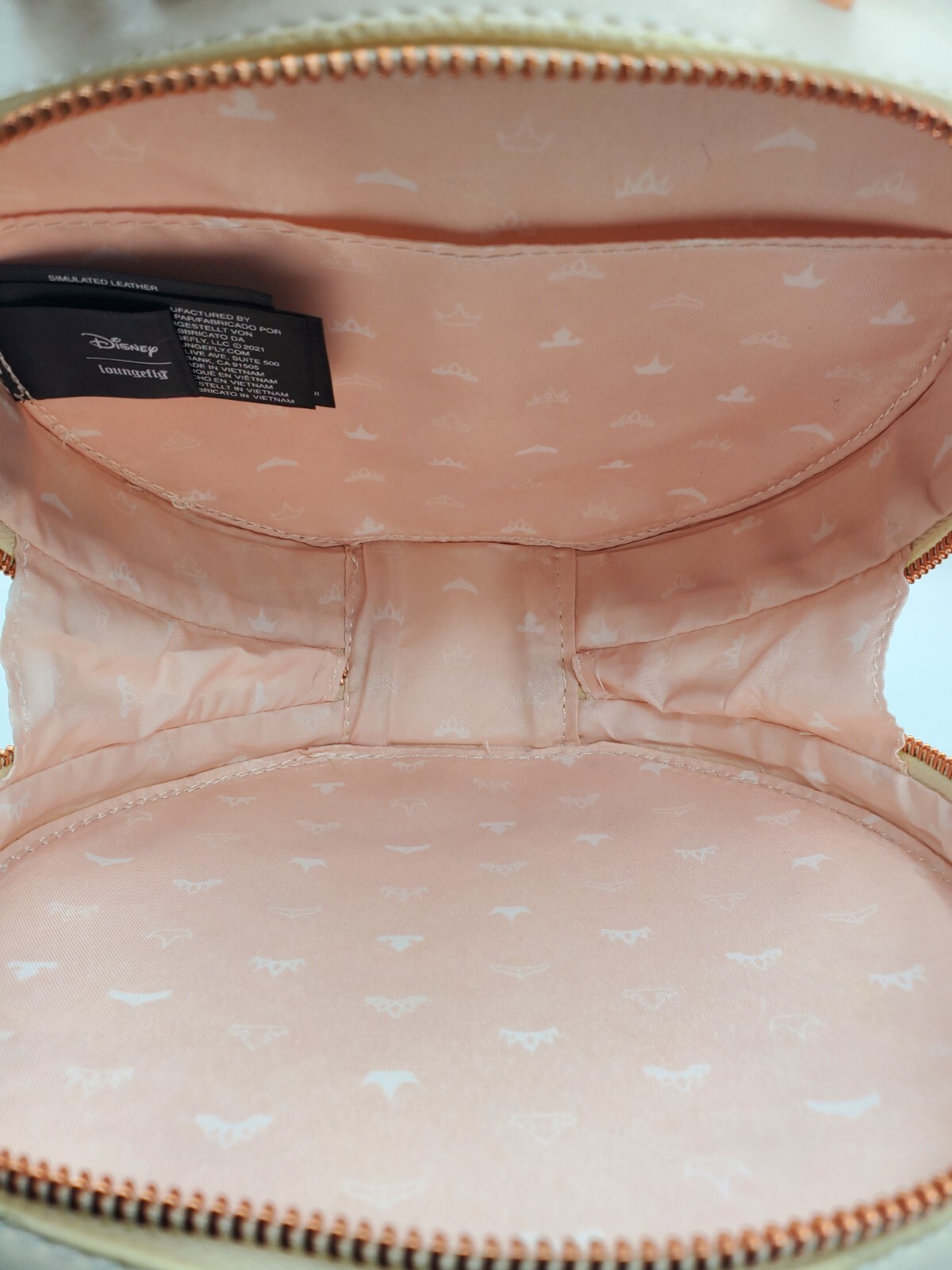 Loungefly Disney Princess Metal Crown Crossbody Purse - New Multiple Defects