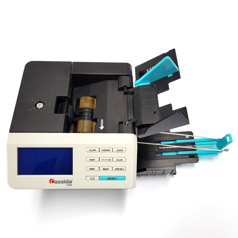 Cassida Cube Mixed Bill Counter, Portable Compact Denomination Bill Reader