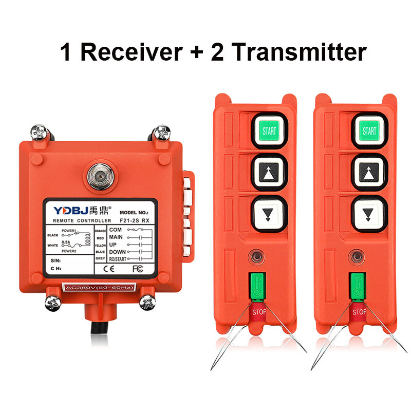 F21-2S Industrial Wireless Remote Controller Hoist Crane 1Receiver+2 Transmitter