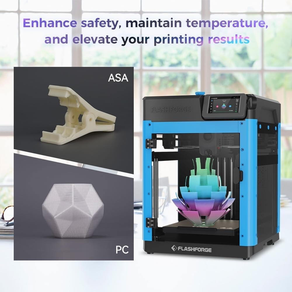 FLASHFORGE Adventurer 5M 3D Printer Enclosure Kit Safer & Quieter Cover Protect