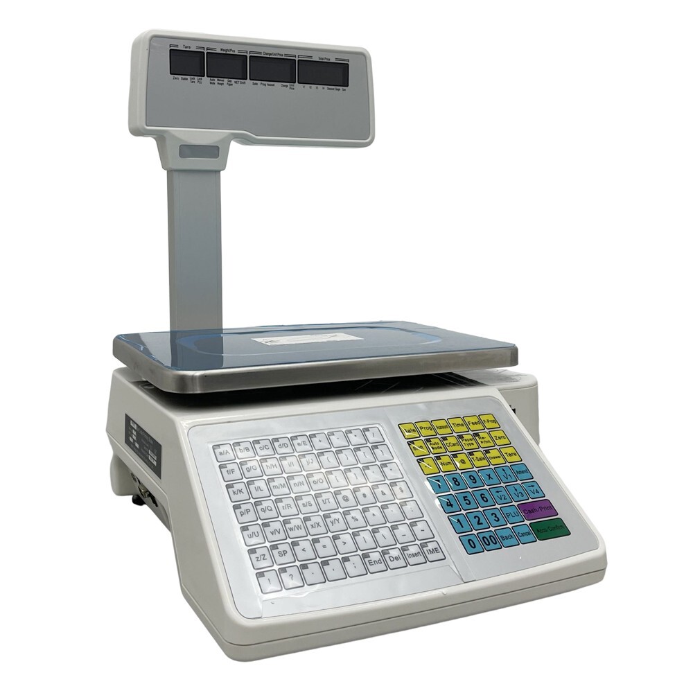 110V Digital Price Computing Thermal Label Printer 66LBS Fruit Scale Supermarket