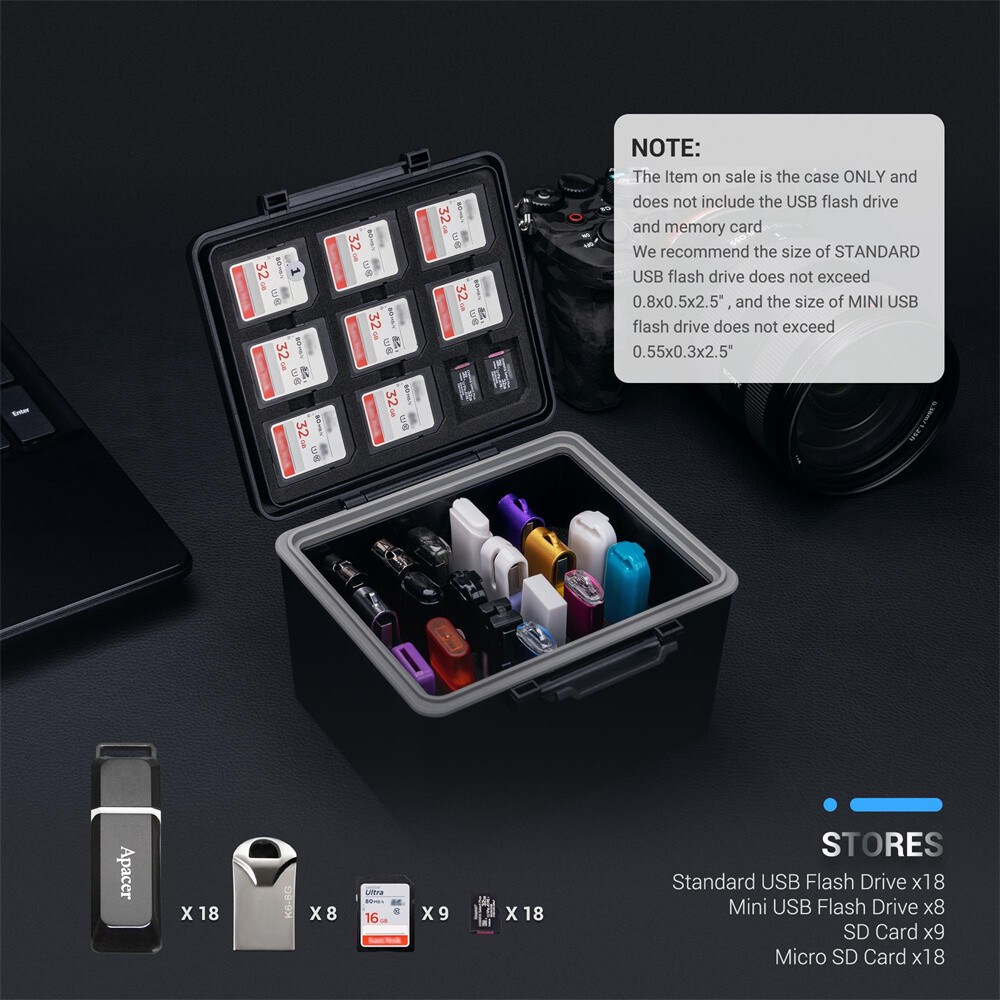 Battery Case Storage Organizer Box Holder for AA AAA 18650 & Camera Batteries