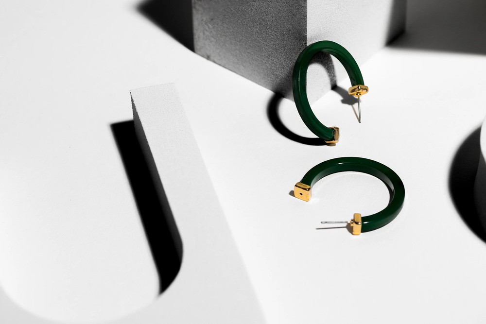 Hunter Green Earring