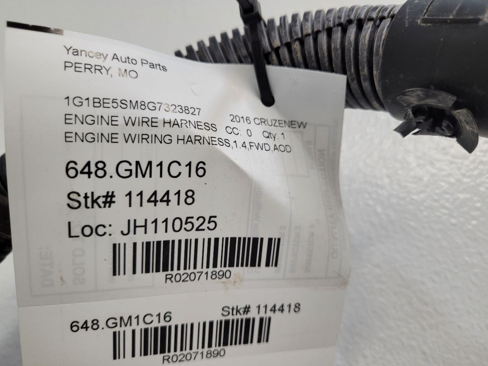2016 CHEVROLET CRUZE Engine Wire Harness