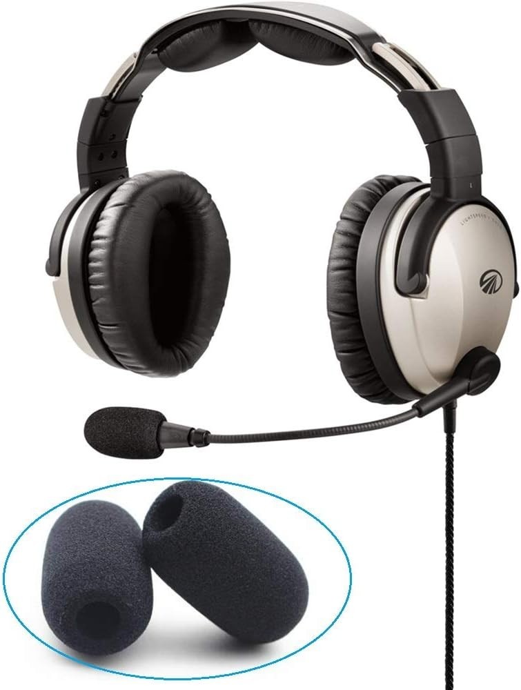 6 Pack Dense Microphone Windscreens for Lightspeed and David Clark Headsets