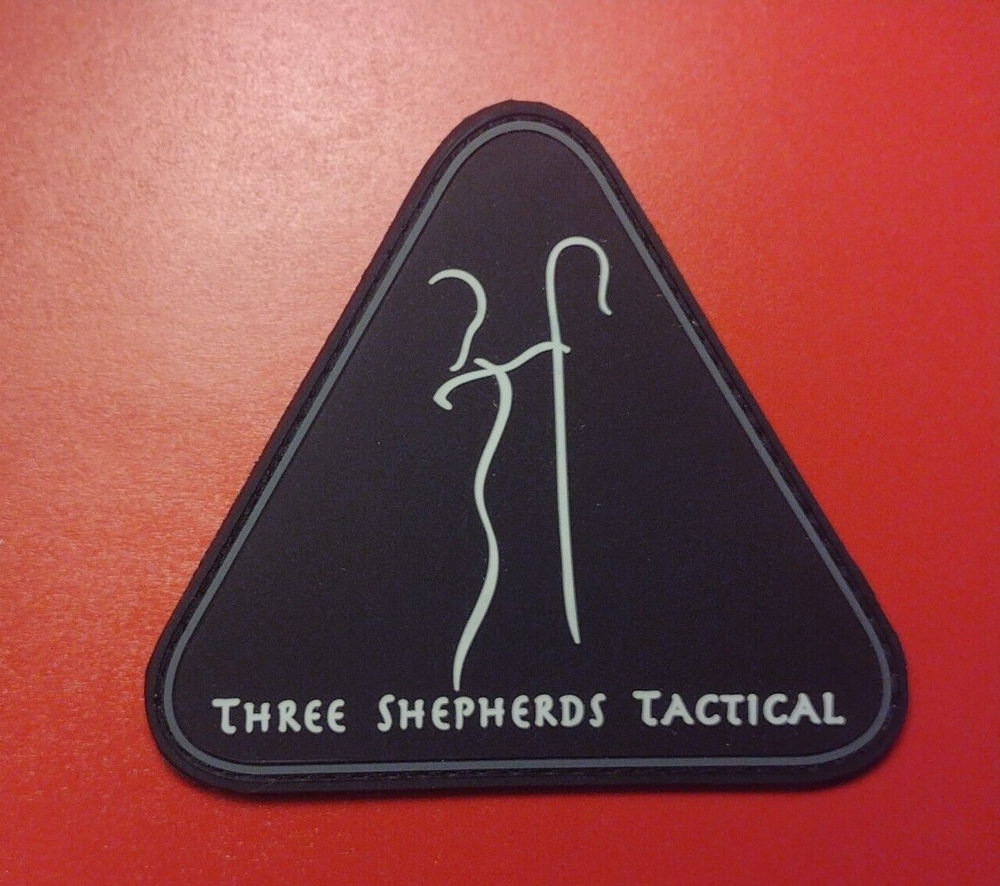 THREE SHEPHERDS TACTICAL Tactical Morale Patch SHOT-SHOW pvc hook & loop NOS