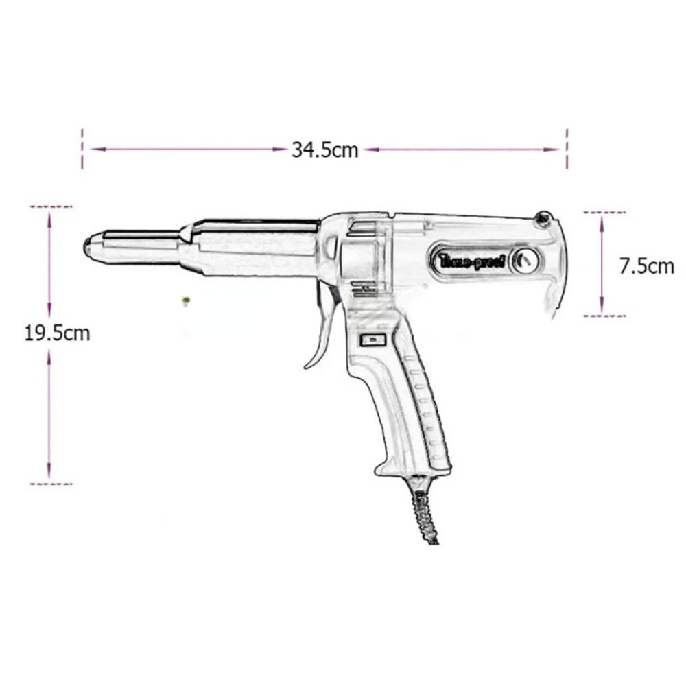 TAC700 Electric Rivet Gun Riveting Tool Electrical Blind Riveter Power Tool