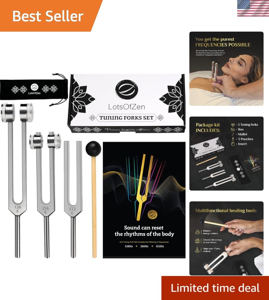 Multifunctional Healing Tuning Forks Kit: Travel-Friendly for Mindfulness Work