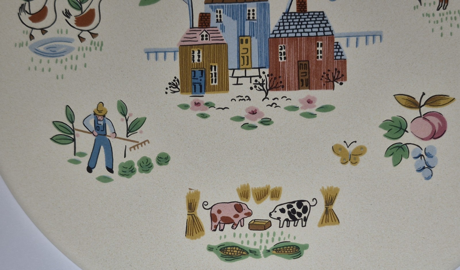 Reston Lloyd Vintage Heartland FolkArt Homestead Farm Burner Cover 8" Small NEW