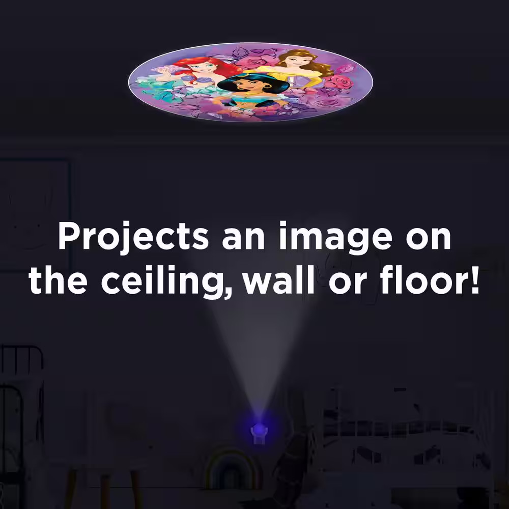 Disney Princess Light Sensing Projectable LED Night Light