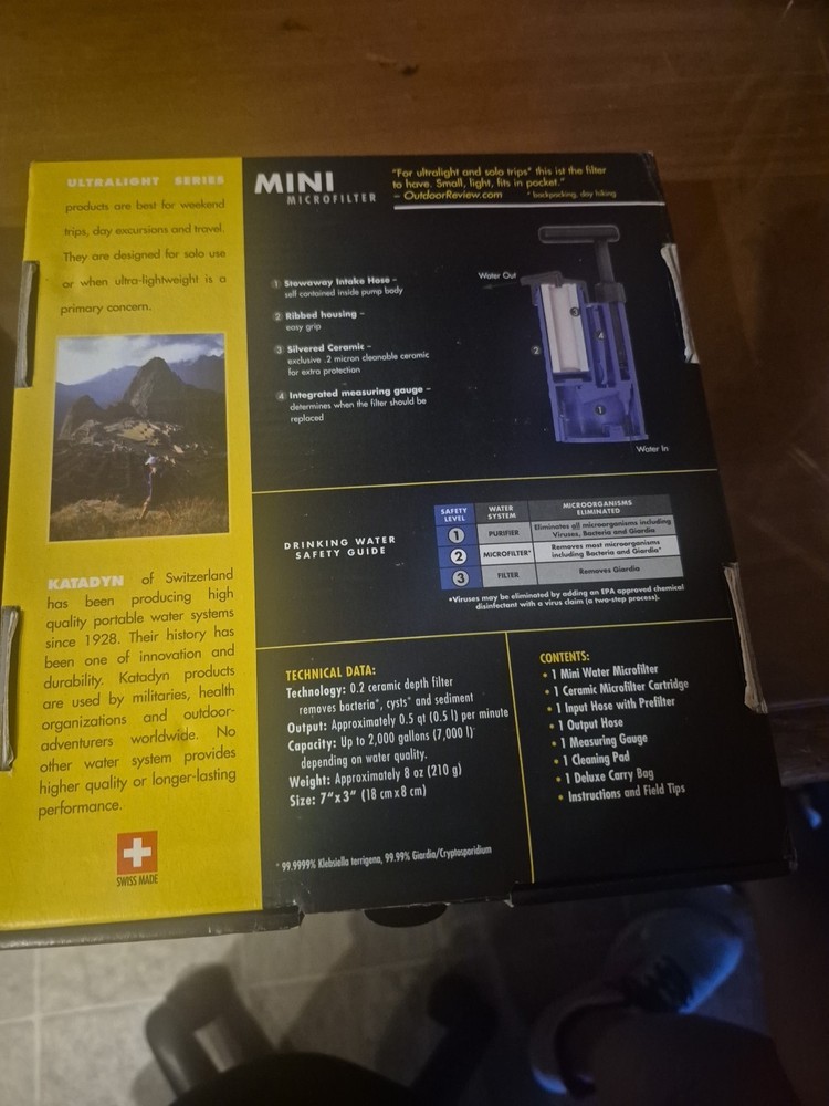 Katadyn MiniFilter Water Purifier.