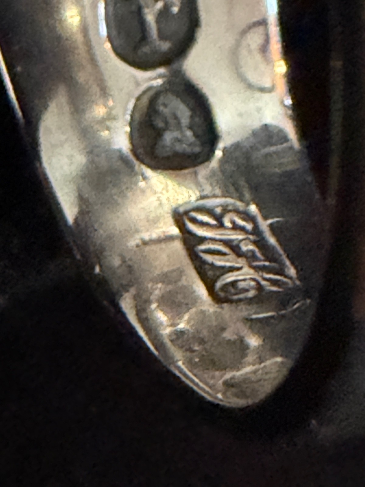 1832 London Sterling Pap Boat with 1787 Shilling in Bottom Jonathan Hayne