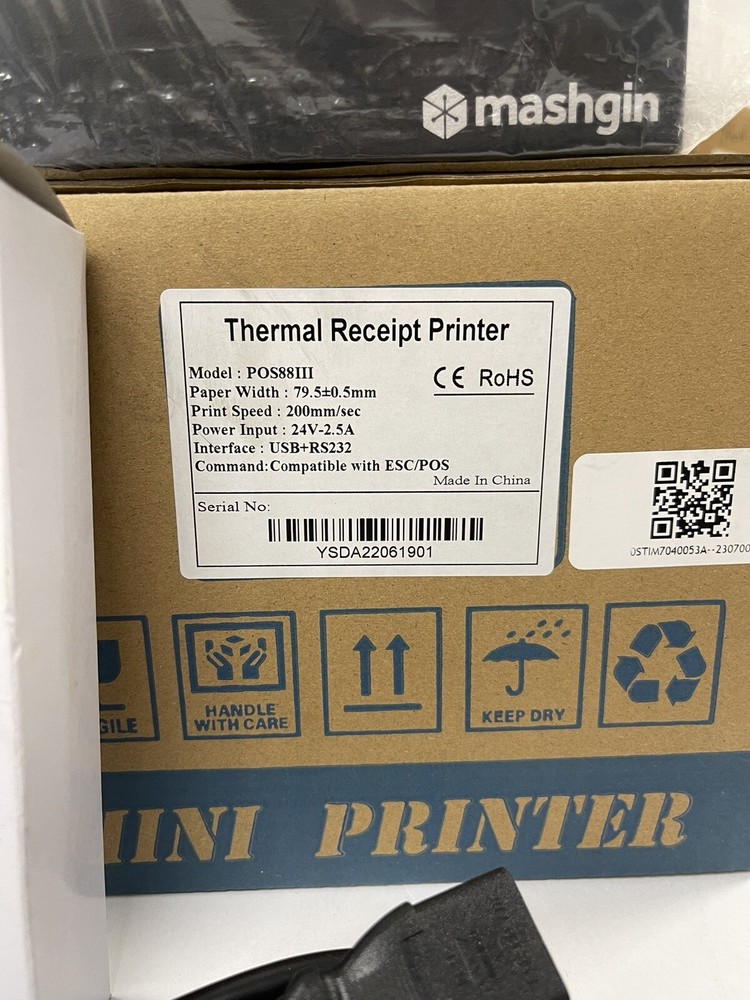 POS Thermal Receipt Printer for Mashgin Touchless Checkout Systems USB & Serial