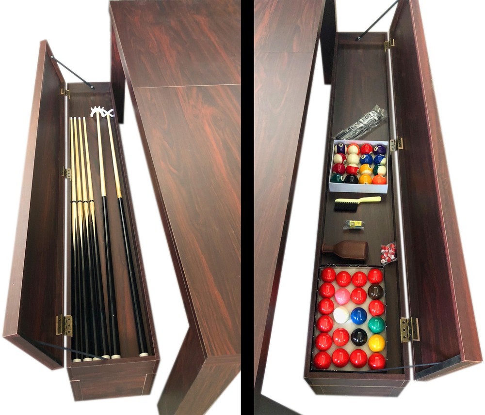 7Ft Pool Table Billiard Red become a dinner table with benches - m. Rich Red