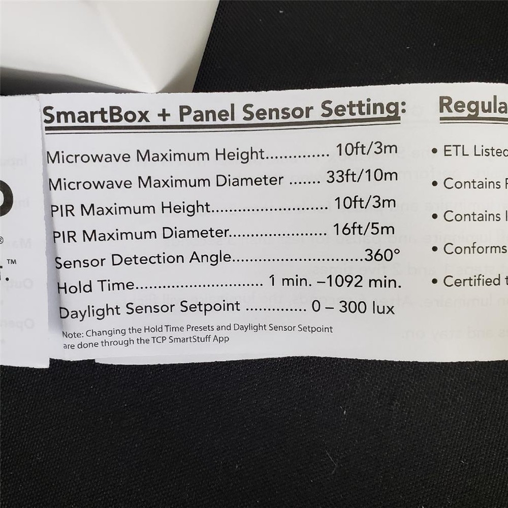 = TCP BLE Smart Box Panel Sensor SMBOXPLBT 120-277 VAC