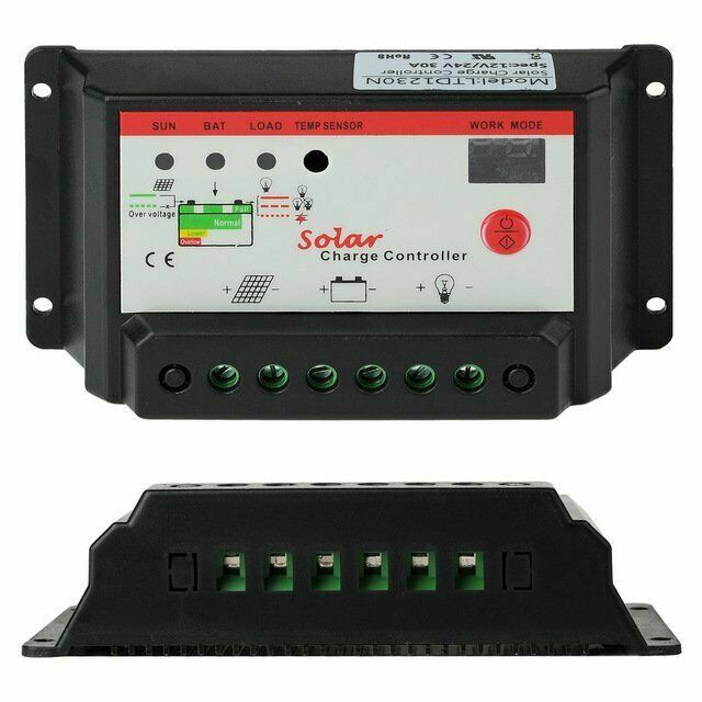 Intelligent 10A PWM Solar Panel Charge Controller 12V 24V Battery Regulator MT